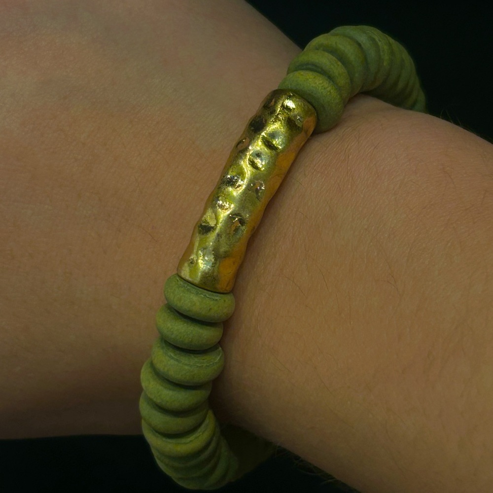 Green beaded bracelet